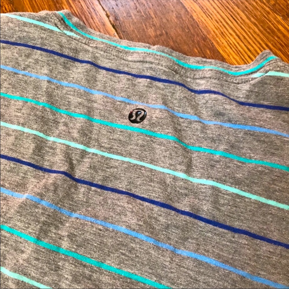 Lululemon Striped V-Neck Basic Tee - M - image 4